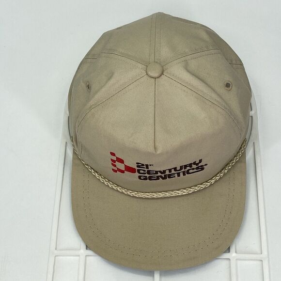 21st Century Genetics Embroidered Logo on K-Brand USA Leather Strap Hat (H18) - Picture 6 of 10